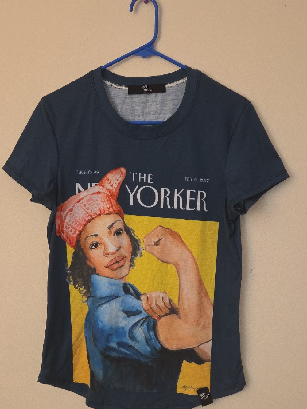 Women's Navy Blue Graphic Tee with Print